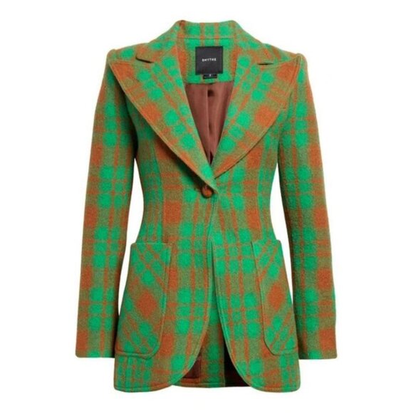 Smythe Checked Birkin Patch Pocket Blazer Multi Size 4 - Picture 1 of 9
